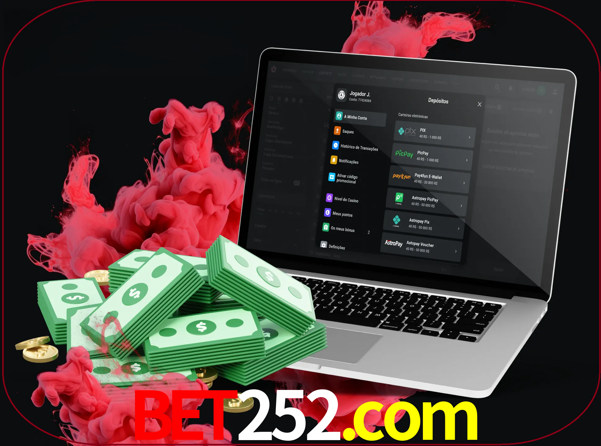 Para efetuar um depósito na sua conta bet252, basta escolher o método de depósito e especificar o montante.